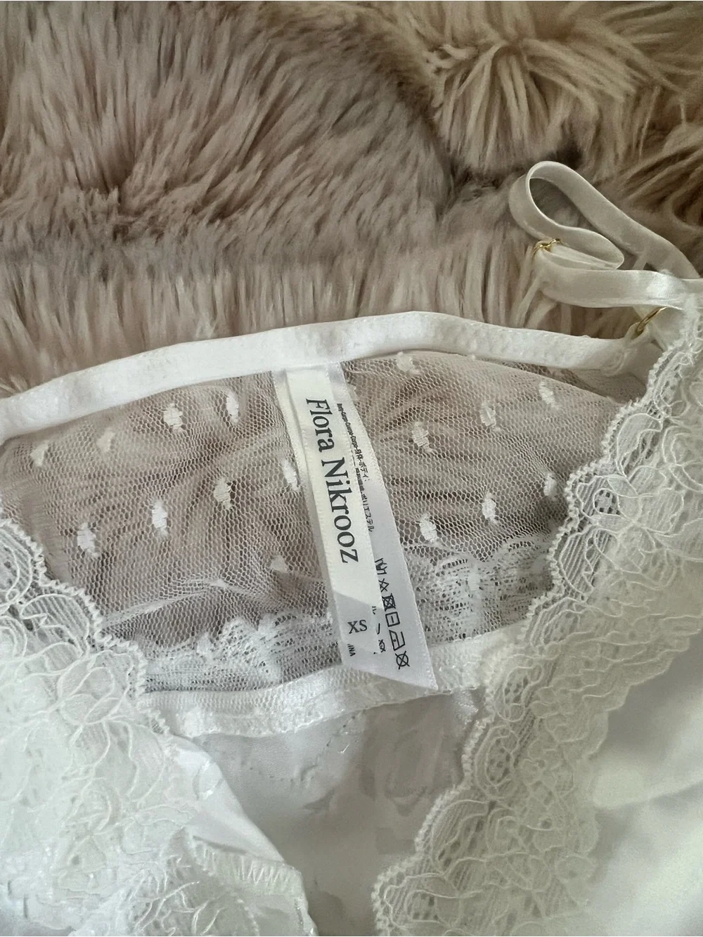 Flora Nikrooz Satin Lace Cami & Short Sleep Set - Ivory Cream XS - Picture 7 of 11